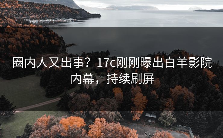 圈内人又出事?17c刚刚曝出白羊影院内幕,持续刷屏 圈内人又出事?17c刚刚曝出白羊影院内幕,持续刷屏